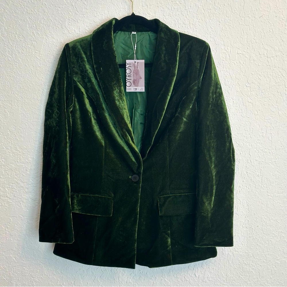 Ohrosy velvet style  blazer/jacket  dark green SzM